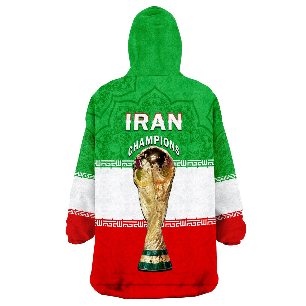Iran Football Wearable Blanket Hoodie Team Melli Champions World Cup 2022 - Wonder Print Shop