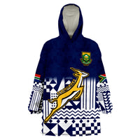 South Africa Rugby Wearable Blanket Hoodie Outgoing Tour Go Springboks - Wonder Print Shop