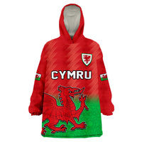 Wales Football Wearable Blanket Hoodie World Cup 2022 Come On Cymru Yma O Hyd - Wonder Print Shop