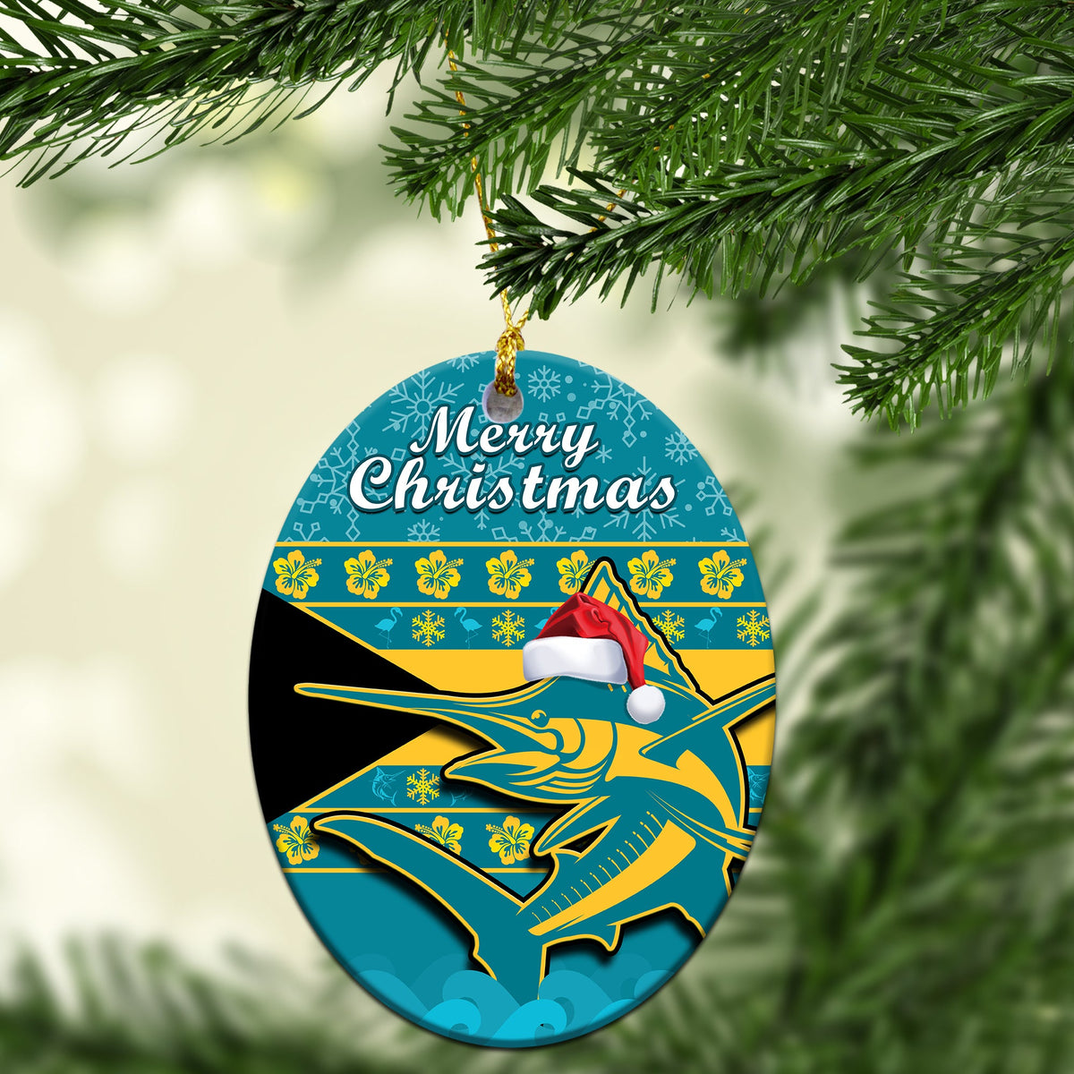 bahamas-christmas-ornaments-bahamian-blue-marlin-merry-chirstmas