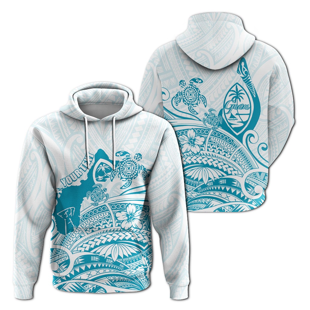 Custom Guam Hoodie Ocean and Turtle Simple Style - Wonder Print Shop