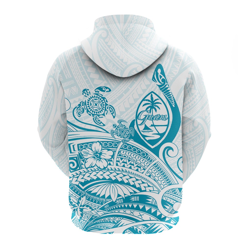Custom Guam Hoodie Ocean and Turtle Simple Style - Wonder Print Shop