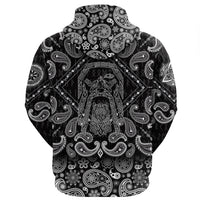 Viking Hoodie Odin Wutan with Bandana Paisley Style RLT12 - Wonder Print Shop