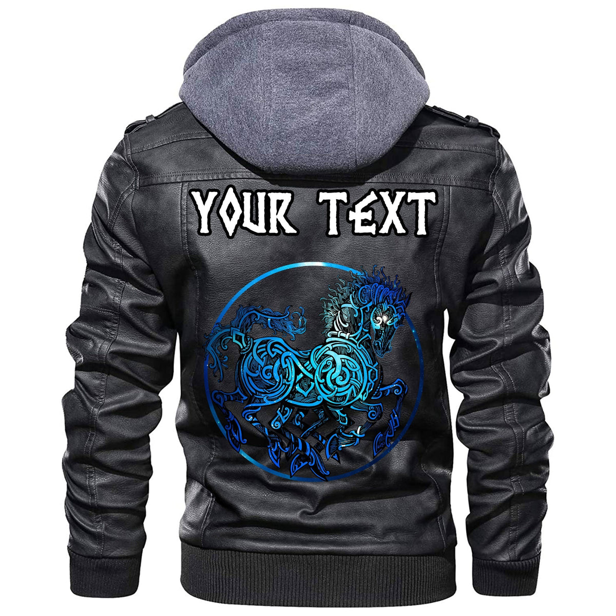 (Custom) Wonder Print Shop - Odin Sleipnir Leather Jacket RLT12 - Wonder Print Shop