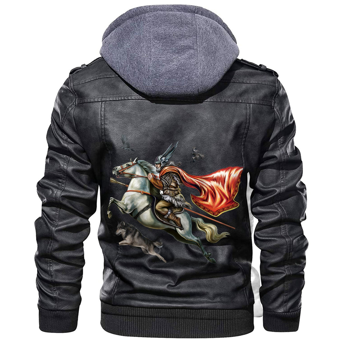 Viking Odin Leather Jacket RLT12 - Wonder Print Shop