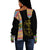 Habesha Tilet Pattern Off Shoulder Sweater Eritrea Emblem - Wonder Print Shop