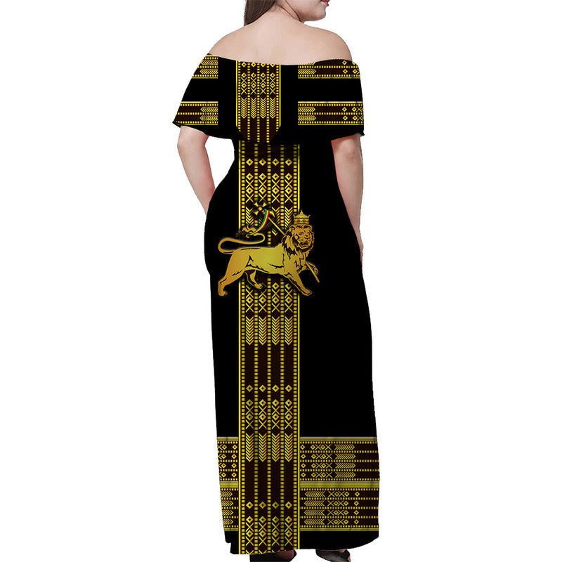ethiopia-women-off-shoulder-long-dress-ethiopian-lion-of-judah-tibeb-vibes-no1-ver-black
