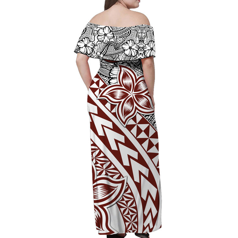 traditional-polynesian-tribal-tattoo-retro-women-off-shoulder-long-dress