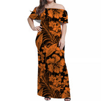 Aloha Hawaii Flowers Summer Matching Hawaiian Shirt And Dress Orange LT6 - Wonder Print Shop