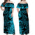 Hawaii Flowers Mix Tribal Pattern Matching Hawaiian Shirt And Dress Blue LT6 - Wonder Print Shop
