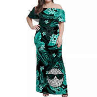 hawaii-summer-colorful-off-shoulder-long-dress-pineapple-turquesa