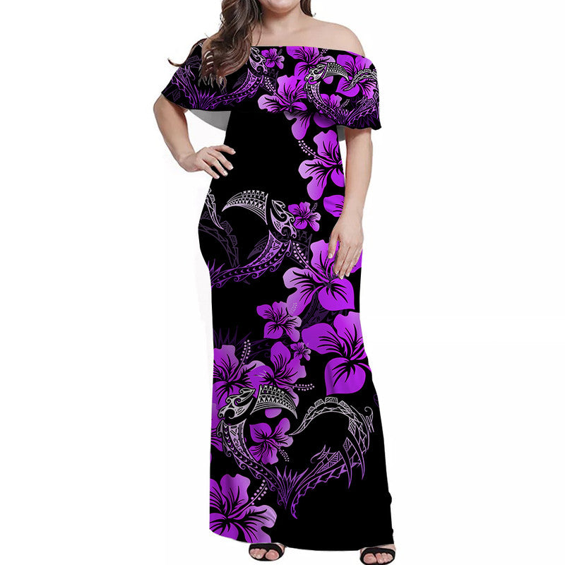 Polynesian Valentine Matching Hawaiian Shirt And Dress Hibiscus Flowers Purple Style LT6 - Wonder Print Shop