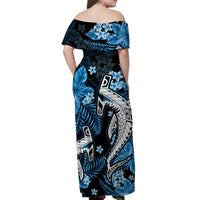 Hawaii Summer Colorful Shark Matching Hawaiian Shirt And Dress Light Blue LT6 - Wonder Print Shop