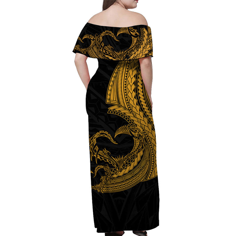 Personalised Polynesian Valentine Matching Hawaiian Shirt And Dress Heart Tattoo Gold Style LT6 - Wonder Print Shop