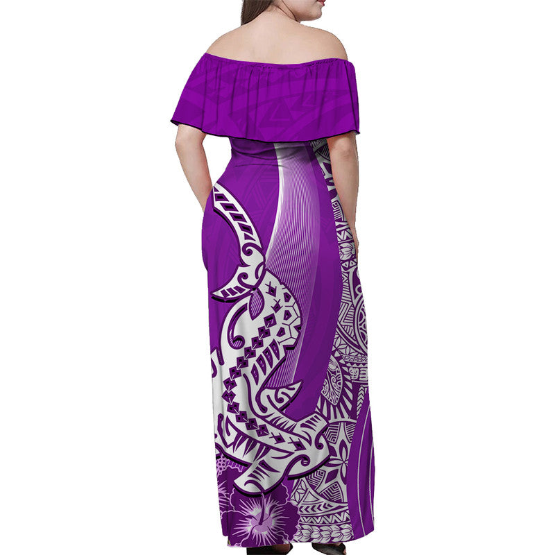 Hawaiian Shark Polynesian Matching Hawaiian Shirt And Dress Vibe Purple Style LT6 - Wonder Print Shop