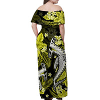 hawaii-summer-colorful-off-shoulder-long-dress-shark-yellow