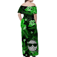 hawaii-summer-colorful-off-shoulder-long-dress-pineapple-green
