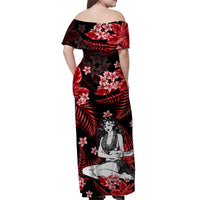 Hawaii Summer Colorful Hula Girl Matching Hawaiian Shirt And Dress Red LT6 - Wonder Print Shop
