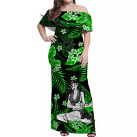 hawaii-summer-colorful-off-shoulder-long-dress-hula-girl-green