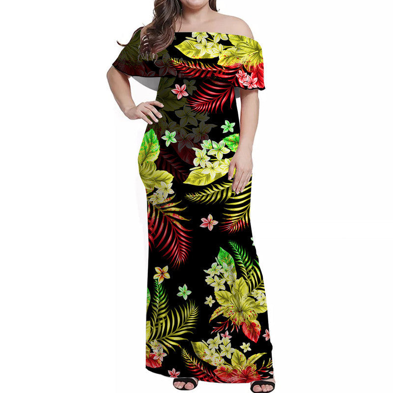 Hawaii Summer Colorful Matching Hawaiian Shirt And Dress Reggage LT6 - Wonder Print Shop