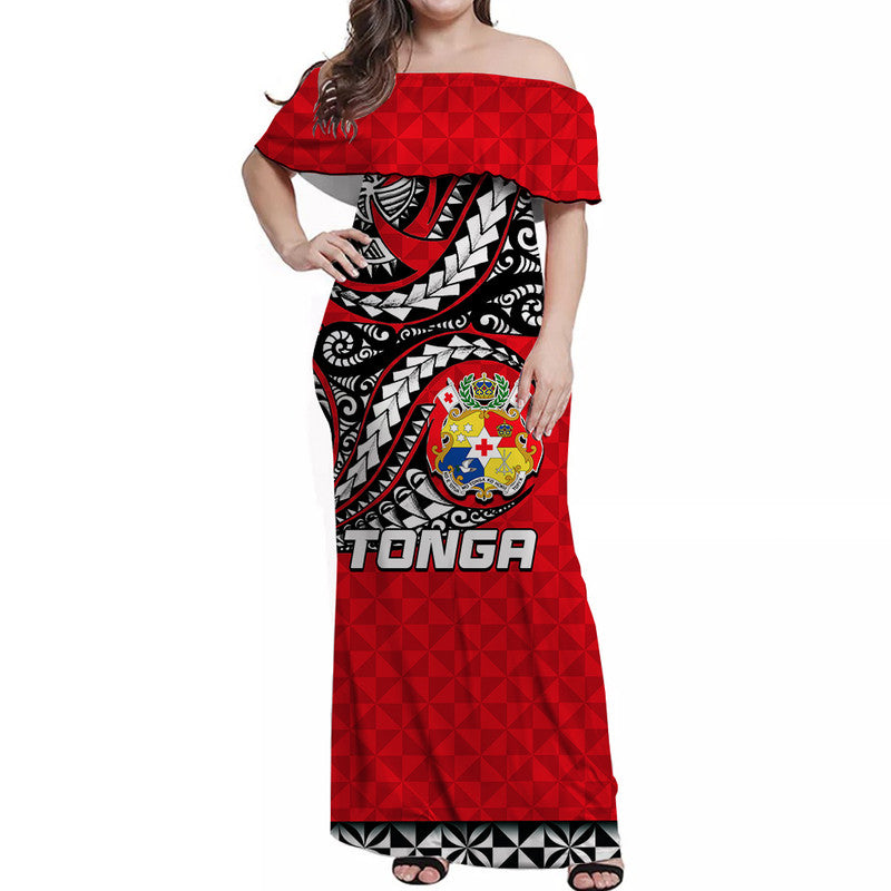 Personalised Tonga Matching Hawaiian Shirt And Dress Polynesian Tattoo LT6 - Wonder Print Shop