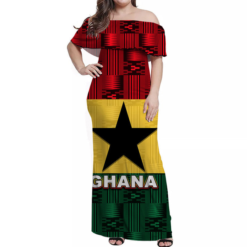 ghana-flag-mix-patterns-off-shoulder-long-dress