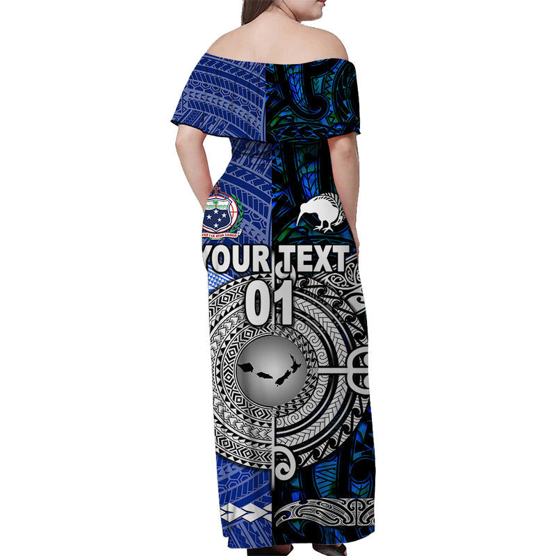 custom-personalised-samoa-and-new-zealand-off-shoulder-long-dress-together-blue