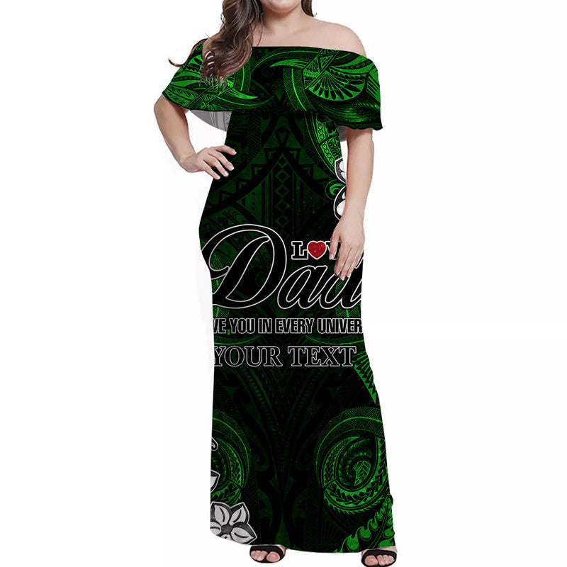 custom-personalised-polynesian-fathers-day-off-shoulder-long-dress-i-love-you-in-every-universe-green
