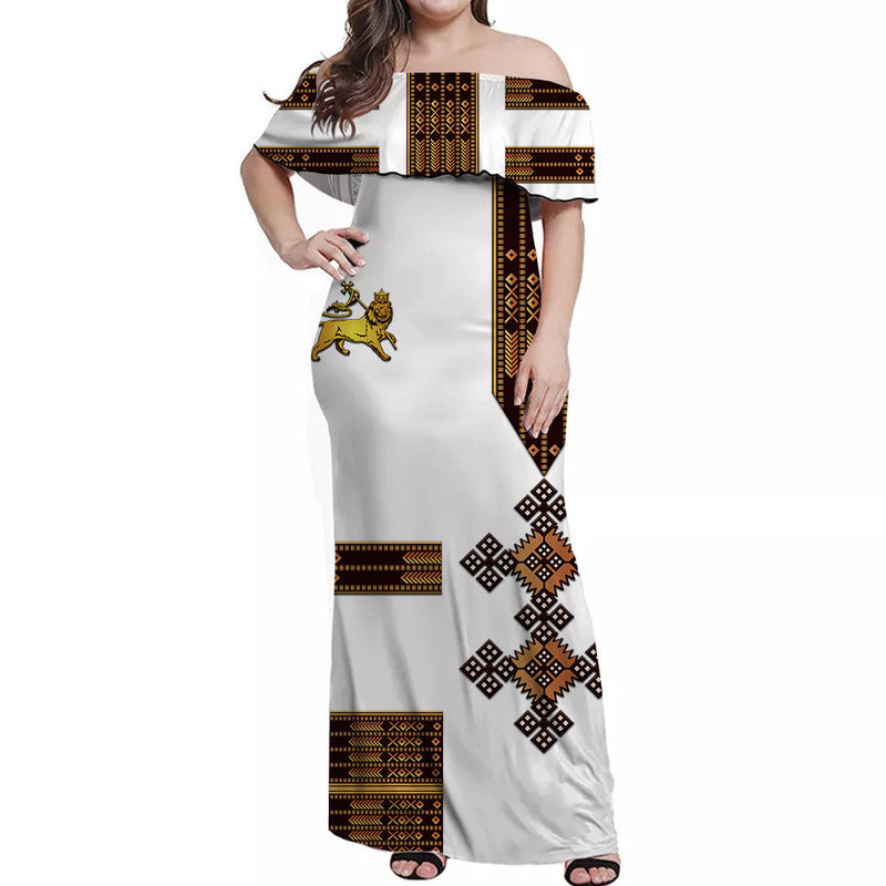 custom-personalised-ethiopia-women-off-shoulder-long-dress-ethiopian-lion-of-judah-simple-tibeb-style-white
