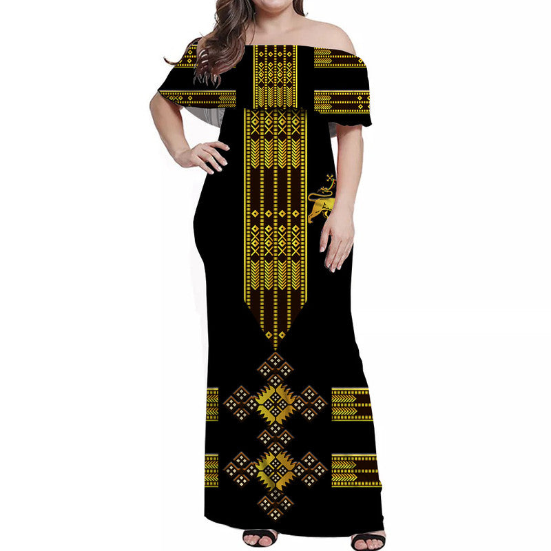 ethiopia-women-off-shoulder-long-dress-ethiopian-lion-of-judah-tibeb-vibes-no1-ver-black