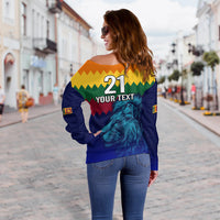 (Custom Personalised) Sri Lanka The Lions Cricket Women Off Shoulder Sweater - Wonder Print Shop