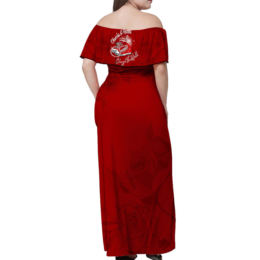 womxns-history-month-off-shoulder-long-dress-chucks-and-pearls-change-the-world