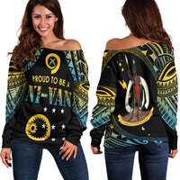 Vanuatu Proud To Be A Ni-Van - Polynesian Pattern Off Shoulder Sweater - Sanma Province - Wonder Print Shop
