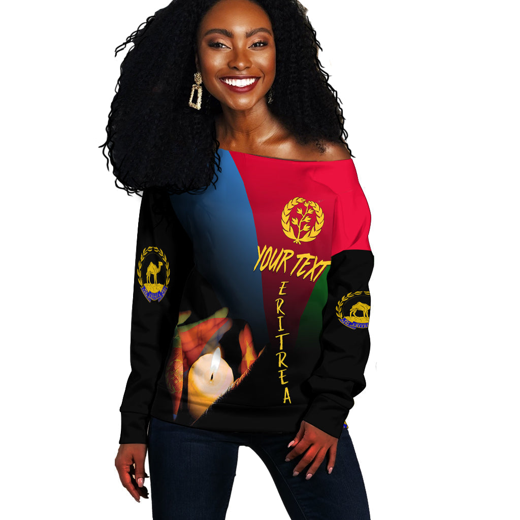 Personalised Eritrea Martyrs Day Off Shoulder Sweater Eternal Glory - Wonder Print Shop