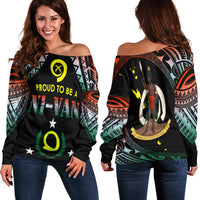 Vanuatu Proud To Be A Ni-Van - Polynesian Pattern Off Shoulder Sweater - Penama Province - Wonder Print Shop