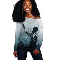 MLK Day Off Shoulder Sweater I Have A Dream - Wonder Print Shop