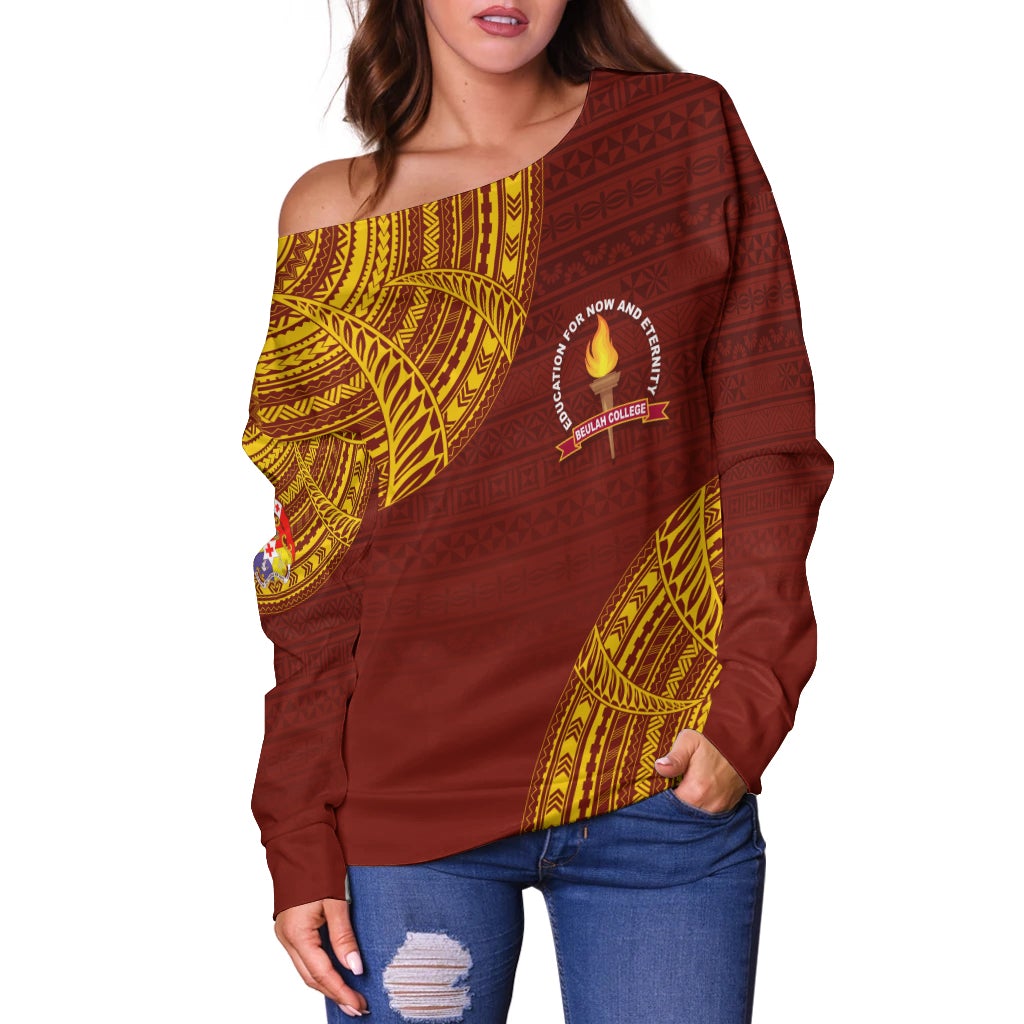 (Custom Personalize) Tonga Kolisi Beulah Off Shoulder Sweater BAC We Are One - Wonder Print Shop