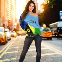 Malampa Fiji Day Off Shoulder Sweater Mix Tapa Style - Wonder Print Shop