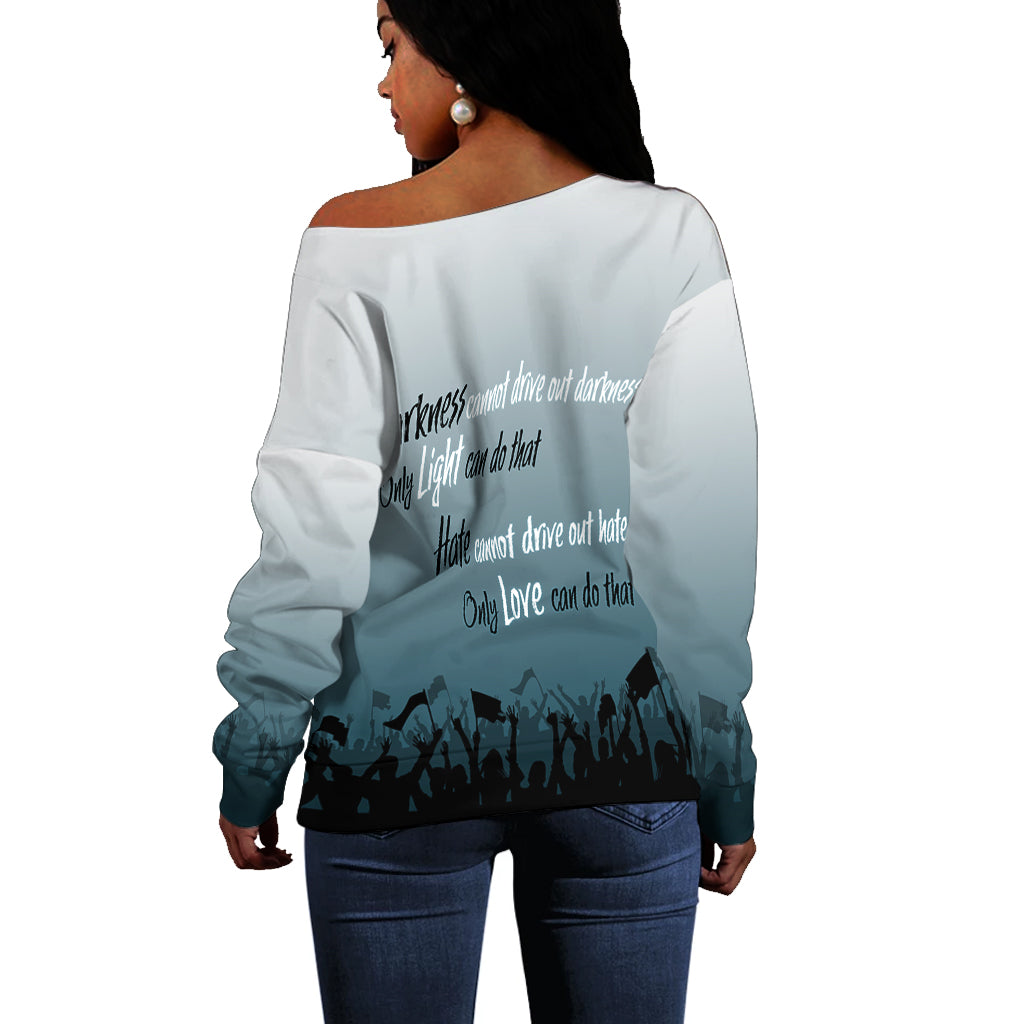 MLK Day Off Shoulder Sweater I Have A Dream - Wonder Print Shop