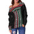 Kuwait Al Sadu Pattern Off Shoulder Sweater Modern Style - Wonder Print Shop