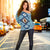 Native American Off Shoulder Sweater Kokopelli Mix Navajo Pattern - Wonder Print Shop