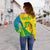 Personalised Brazil Off Shoulder Sweater World Cup 2022 Pentacampe o - Wonder Print Shop