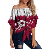 personalised-qatar-off-shoulder-waist-wrap-top-world-cup-2022-sporty-vibes