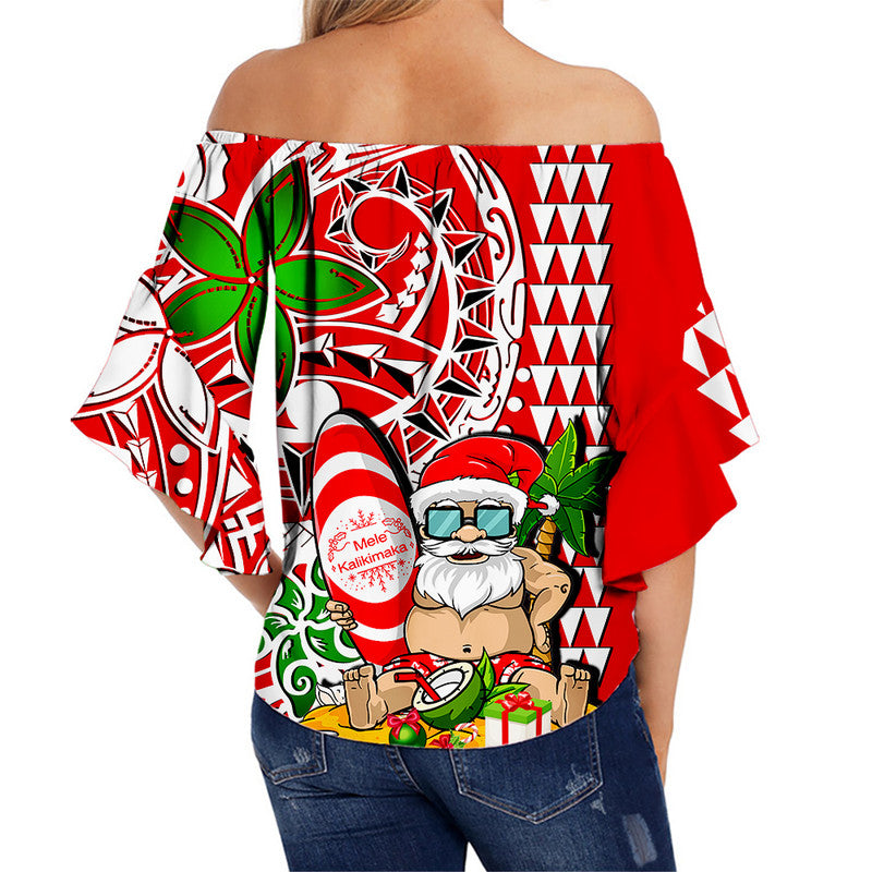 hawaii-mele-kalikimaka-santa-claus-beach-off-shoulder-waist-wrap-top