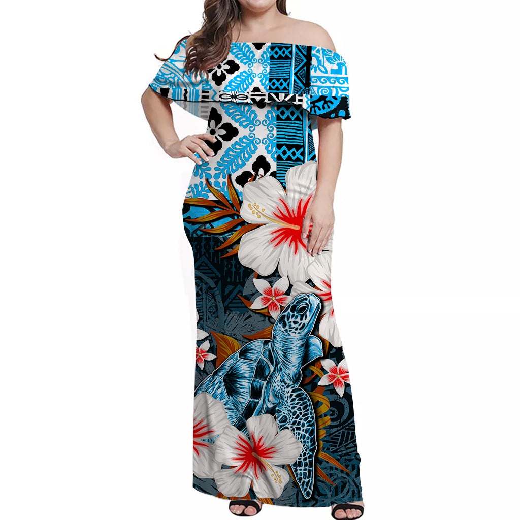 hawaii-turtle-off-shoulder-long-dress-blue-style