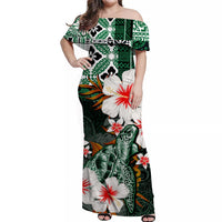hawaii-turtle-off-shoulder-long-dress-green-style