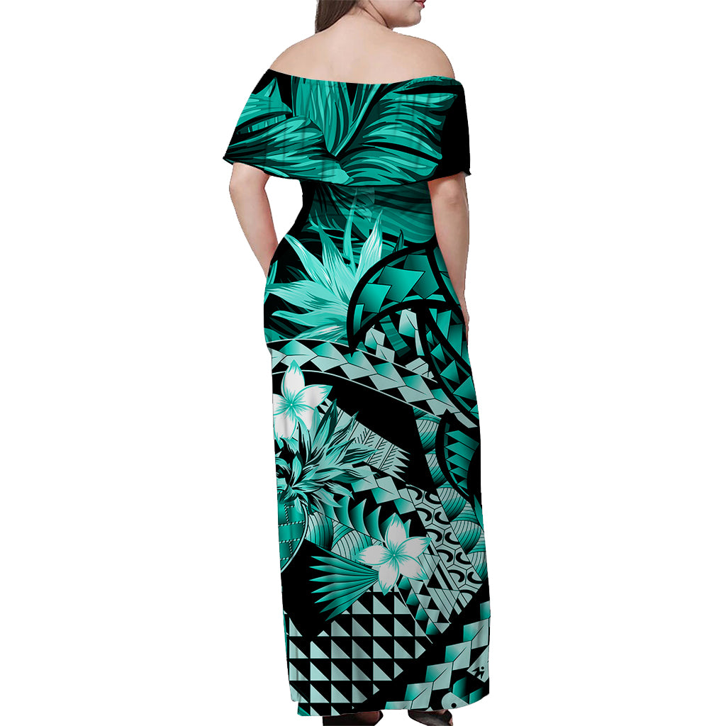 Polynesian Hawaiian With Turrtle Matching Hawaiian Shirt And Dress No.7 LT6 - Wonder Print Shop