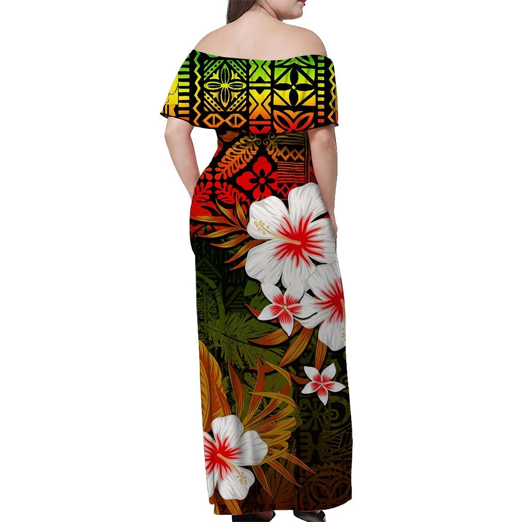 hawaii-pineapple-off-shoulder-long-dress-style-no2
