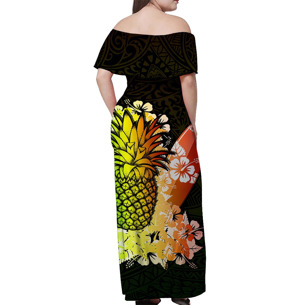 hawaii-pineapple-off-shoulder-long-dress-polynesian-style-no1