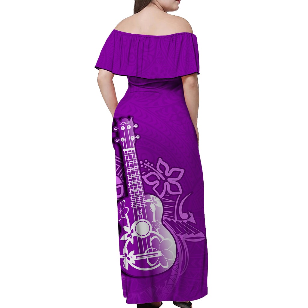 hawaii-ukulele-off-shoulder-long-dress-polynesian-purple-style